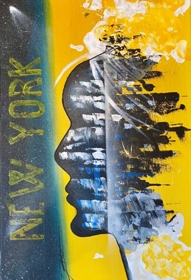 Malerei mit dem Titel "Concret jungle" von Seven Minutes, Original-Kunstwerk, Acryl