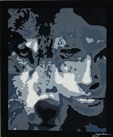 Painting titled "Entre chien et loup" by Seven Minutes, Original Artwork, Acrylic