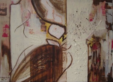 Malerei mit dem Titel "Holzhütte" von Elsbeth Regenbrecht, Original-Kunstwerk, Öl