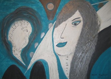 Malerei mit dem Titel "Hässliche Frau" von Elsbeth Regenbrecht, Original-Kunstwerk, Öl