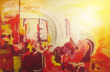 Malerei mit dem Titel "Aufbau" von Elsbeth Regenbrecht, Original-Kunstwerk, Öl
