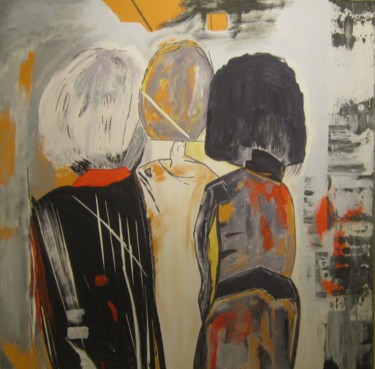 Malerei mit dem Titel "Freundinnen" von Elsbeth Regenbrecht, Original-Kunstwerk, Öl