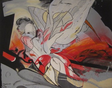 Malerei mit dem Titel "Schutzengel" von Elsbeth Regenbrecht, Original-Kunstwerk, Öl