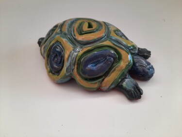 Sculpture titled "Turtle" by Bilge Dogrucuoglu, Original Artwork, Ceramics