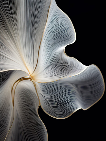 Grafika cyfrowa / sztuka generowana cyfrowo zatytułowany „Delicate Flower wit…” autorstwa Bilge Paksoylu, Oryginalna praca,…
