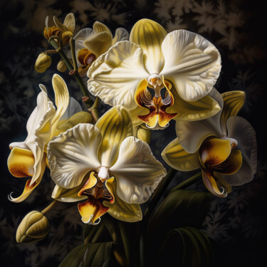 Digital Arts titled "Orchid 1" by Bilge Paksoylu, Original Artwork, AI generated image