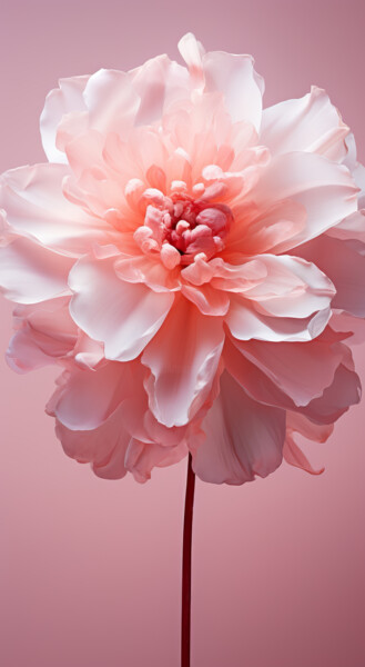 Digital Arts titled "Delicate Floral 1" by Bilge Paksoylu, Original Artwork, AI generated image