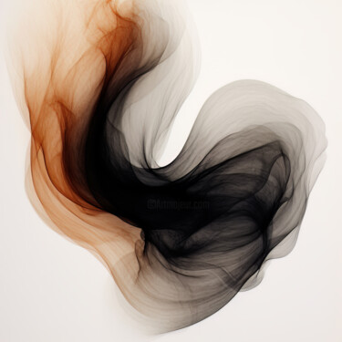 Digitale Kunst mit dem Titel "Black and Brown Abs…" von Bilge Paksoylu, Original-Kunstwerk, KI-generiertes Bild