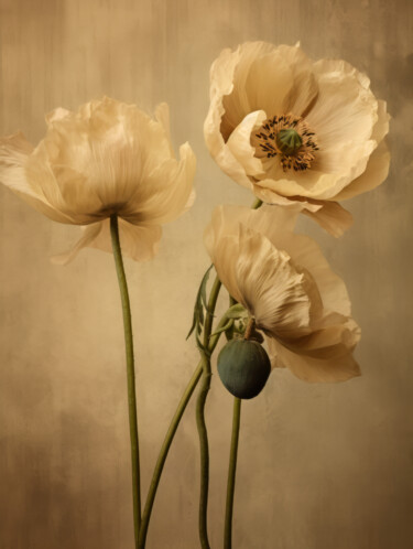 Arts numériques intitulée "Poppies 24" par Bilge Paksoylu, Œuvre d'art originale, Image générée par l'IA