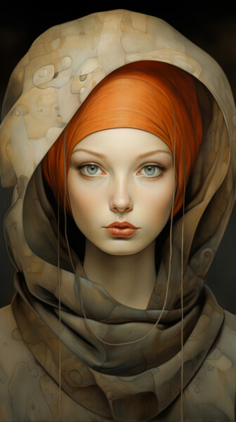 Digital Arts titled "Woman Portrait" by Bilge Paksoylu, Original Artwork, AI generated image