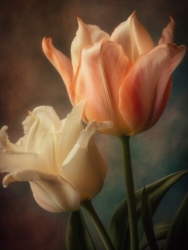 Digital Arts titled "Vintage Soft Flower…" by Bilge Paksoylu, Original Artwork, AI generated image