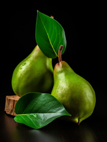 Digital Arts titled "Pear Kitchen Art 2" by Bilge Paksoylu, Original Artwork, AI generated image