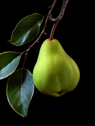 Digitale Kunst mit dem Titel "Pear 3" von Bilge Paksoylu, Original-Kunstwerk, KI-generiertes Bild