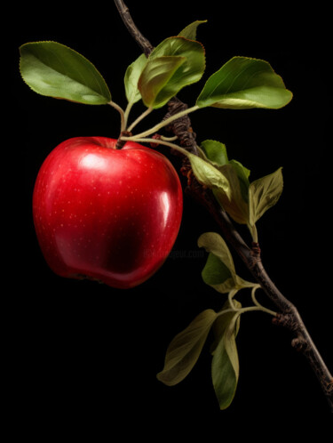 Digital Arts titled "Apple" by Bilge Paksoylu, Original Artwork, AI generated image