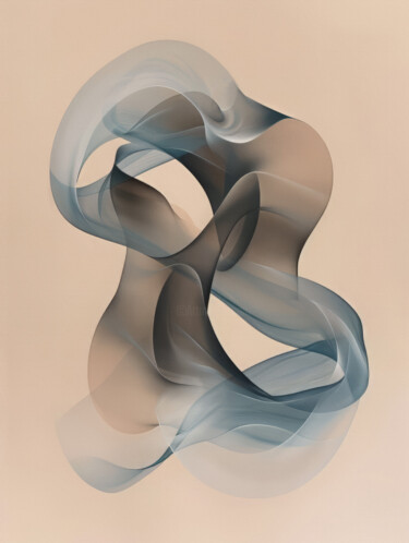 Digitale Kunst mit dem Titel "Abstract Geometric 3" von Bilge Paksoylu, Original-Kunstwerk, KI-generiertes Bild