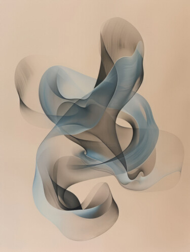 Digitale Kunst mit dem Titel "Abstract Geometric 4" von Bilge Paksoylu, Original-Kunstwerk, KI-generiertes Bild