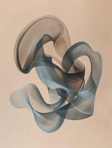 Digitale Kunst mit dem Titel "Abstract Geometric 5" von Bilge Paksoylu, Original-Kunstwerk, KI-generiertes Bild