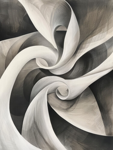 Digital Arts titled "Abstract geometric 7" by Bilge Paksoylu, Original Artwork, AI generated image
