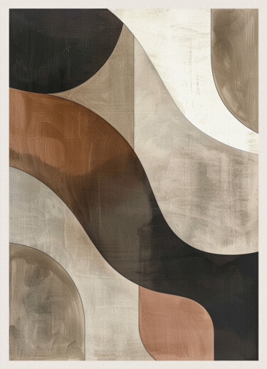 Arts numériques intitulée "Abstract Geometric…" par Bilge Paksoylu, Œuvre d'art originale, Image générée par l'IA