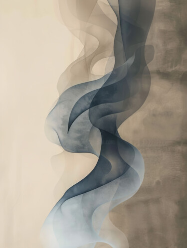 Arts numériques intitulée "Abstract Curves" par Bilge Paksoylu, Œuvre d'art originale, Image générée par l'IA