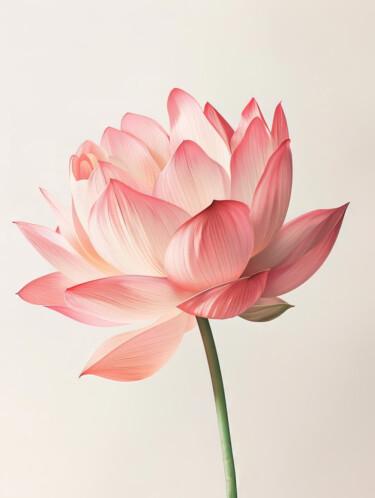 Digital Arts με τίτλο "Pink Flower" από Bilge Paksoylu, Αυθεντικά έργα τέχνης, Εικόνα που δημιουργήθηκε με AI
