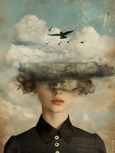 Digital Arts titled "Surreal Portrait 3" by Bilge Paksoylu, Original Artwork, AI generated image