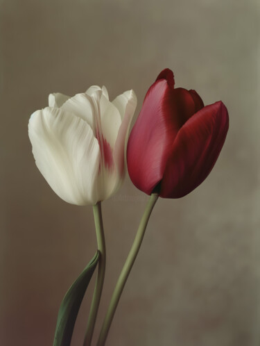 Digital Arts titled "Tulips" by Bilge Paksoylu, Original Artwork, AI generated image