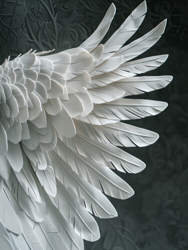 Digital Arts titled "Wings 2" by Bilge Paksoylu, Original Artwork, AI generated image