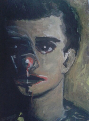Painting titled "I think of you ever…" by Bilgehan Altinoglu, Original Artwork, Gouache