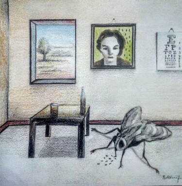 Drawing titled "Strange moment" by Bilgehan Altinoglu, Original Artwork, Pencil
