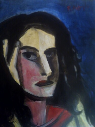 Painting titled "My wife Dilek" by Bilgehan Altinoglu, Original Artwork, Acrylic