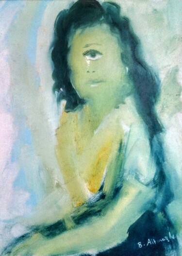 Painting titled "My Mother" by Bilgehan Altinoglu, Original Artwork, Oil