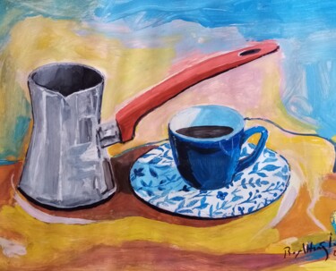 绘画 标题为“Turkish coffee” 由Bilgehan Altinoglu, 原创艺术品, 水彩