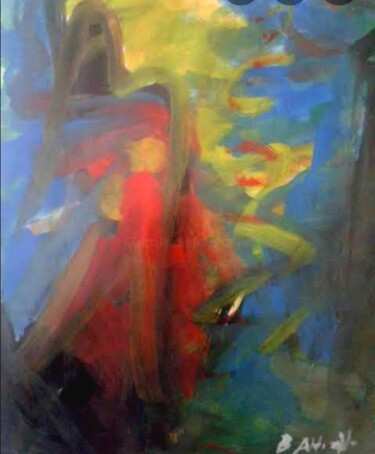 Peinture intitulée "Lonely Woman" par Bilgehan Altinoglu, Œuvre d'art originale, Aquarelle