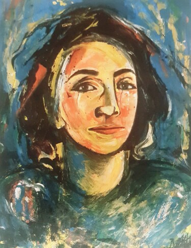 Painting titled "Meral Çınar" by Bilgehan Altinoglu, Original Artwork, Watercolor