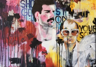 Painting titled "Mixed Media, “Muse”" by Bilge Yılmaz, Original Artwork, Acrylic