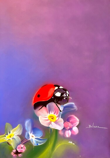 Рисунок под названием "« Ladybug »" - Franck Bilger, Подлинное произведение искусства, Пастель