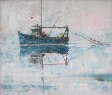 Картина под названием "Trawler.jpg" - Bill Mcarthur, Подлинное произведение искусства, Масло