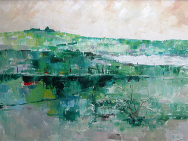 Painting titled "The Rummie Loch to…" by Bill Mcarthur, Original Artwork, Oil Mounted on Wood Stretcher frame
