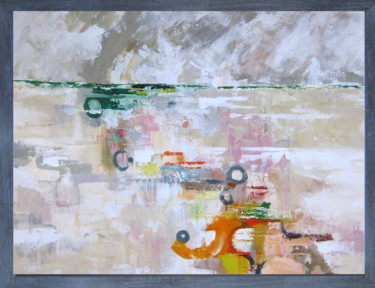 Painting titled "Sea Edge 4" by Bill Mcarthur, Original Artwork, Oil Mounted on Wood Stretcher frame