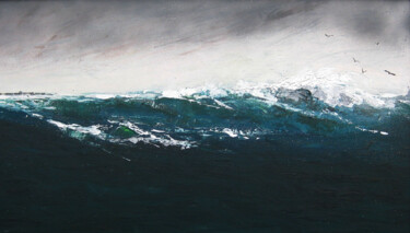 Painting titled "'Shearwaters Passin…" by Bill Mcarthur, Original Artwork, Oil
