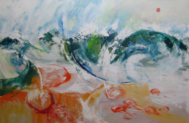 Painting titled "'Edge of the Sea 10'" by Bill Mcarthur, Original Artwork, Acrylic Mounted on Wood Stretcher frame