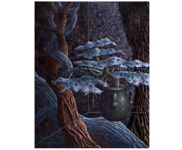 Painting titled "Paisley Bonsai" by Bill Trantham, Original Artwork