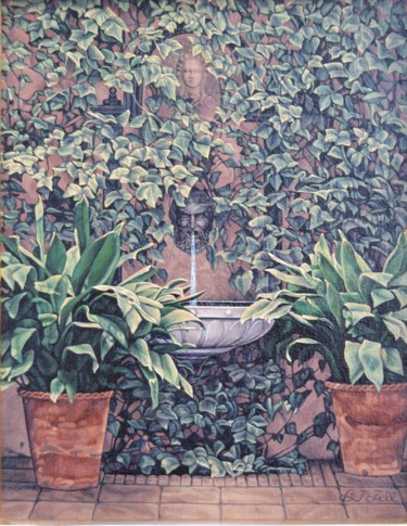 Painting titled ""Fountain of Life"" by Billie Joyce Fell, Original Artwork