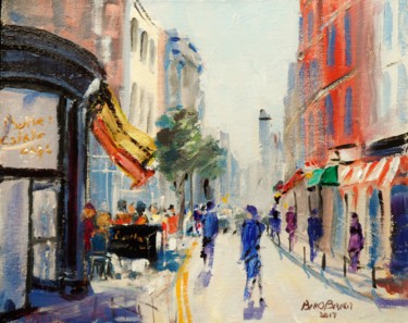 Painting titled "Coffee at 11. South…" by Bill O'Brien, Original Artwork, Acrylic