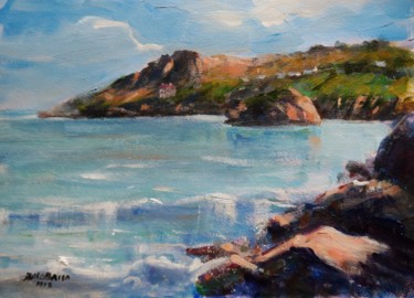 Pintura intitulada "Balscadden Bay, How…" por Bill O'Brien, Obras de arte originais, Acrílico