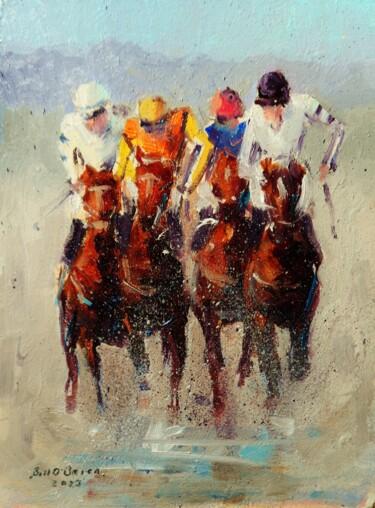 「Horse Racing Laytow…」というタイトルの絵画 Bill O'Brienによって, オリジナルのアートワーク, オイル