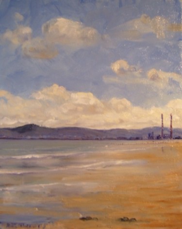 Malerei mit dem Titel "Dollymount Strand" von Bill O'Brien, Original-Kunstwerk