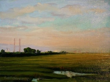 Painting titled "Bull Island 4" by Bill O'Brien, Original Artwork, Oil