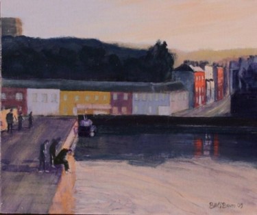 Painting titled "Howth Harbour" by Bill O'Brien, Original Artwork